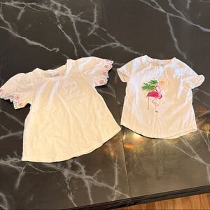 4-5T lands end White kids Tops with Embroidery